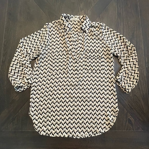 PLEIONE Chevron Blouse Size Extra Small - Picture 1 of 6